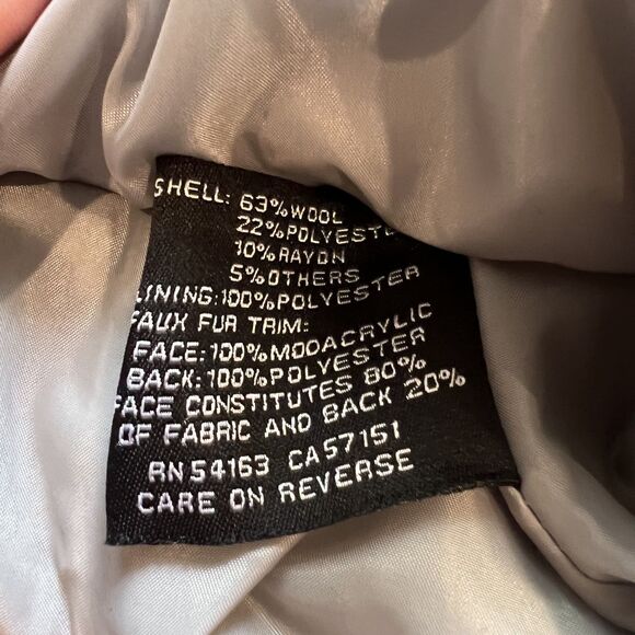 Black Rivet Wool Blend Grey Pea Coat Women's-Size XL - Picture 6 of 9